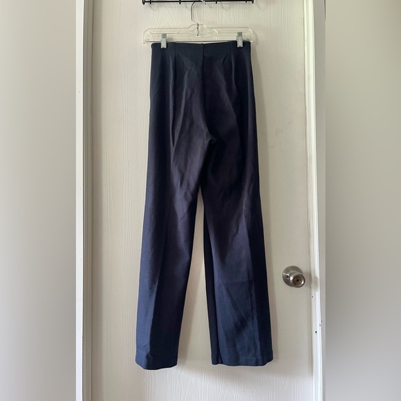 Jones New York Vintage Dark Navy Wide Leg Soft Cotton Pants - Picture 3 of 4